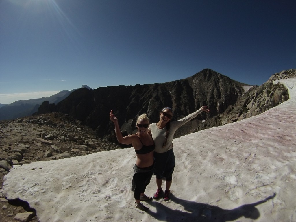 This is me and my cousin after she saw snow for the first time. Take your beginner on a hike they will never forget!