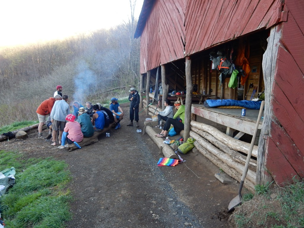 Overmountain Shelter, barn was converted in the 1980's