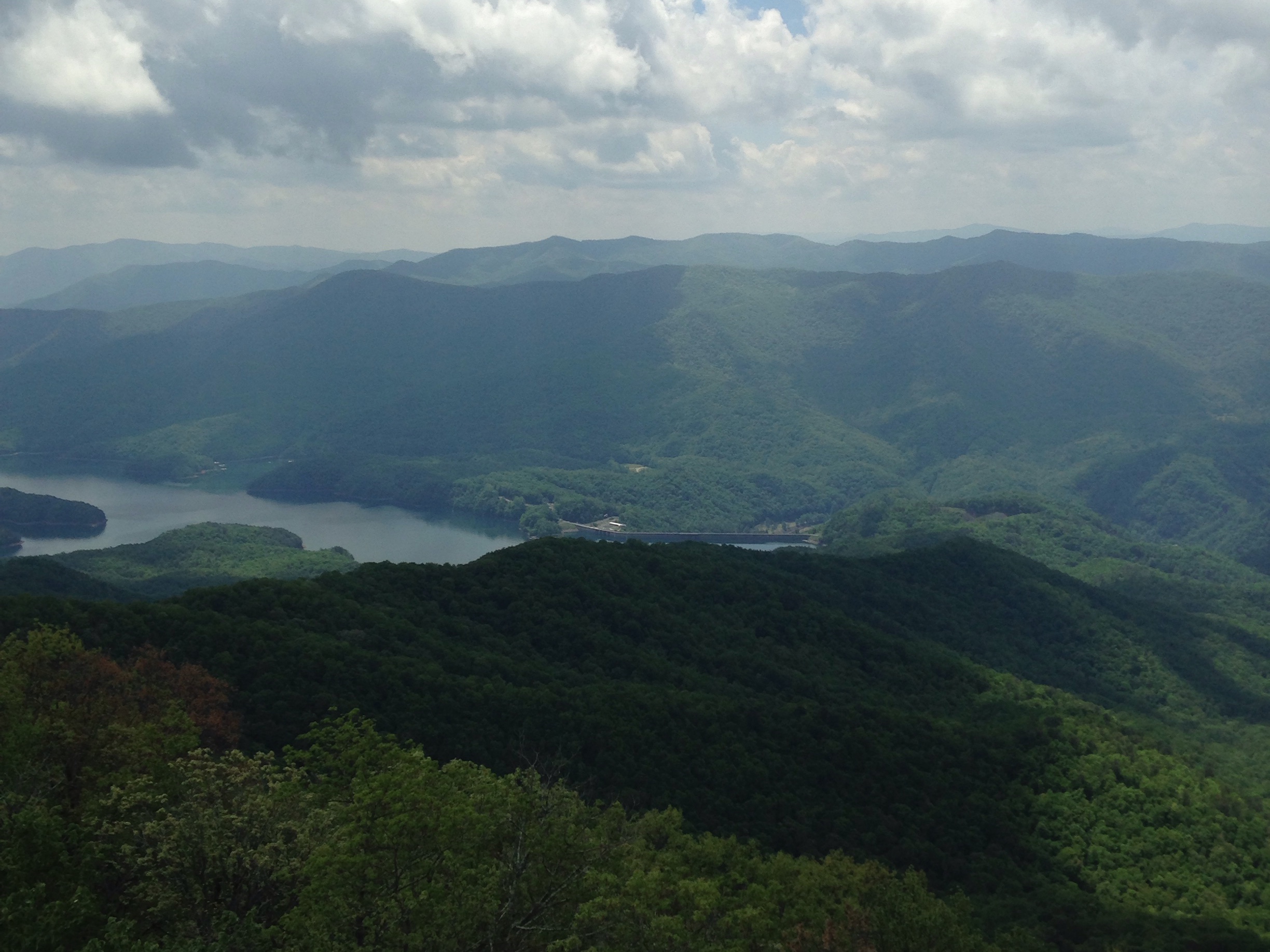 Down there at the dam is where I started in the morning.