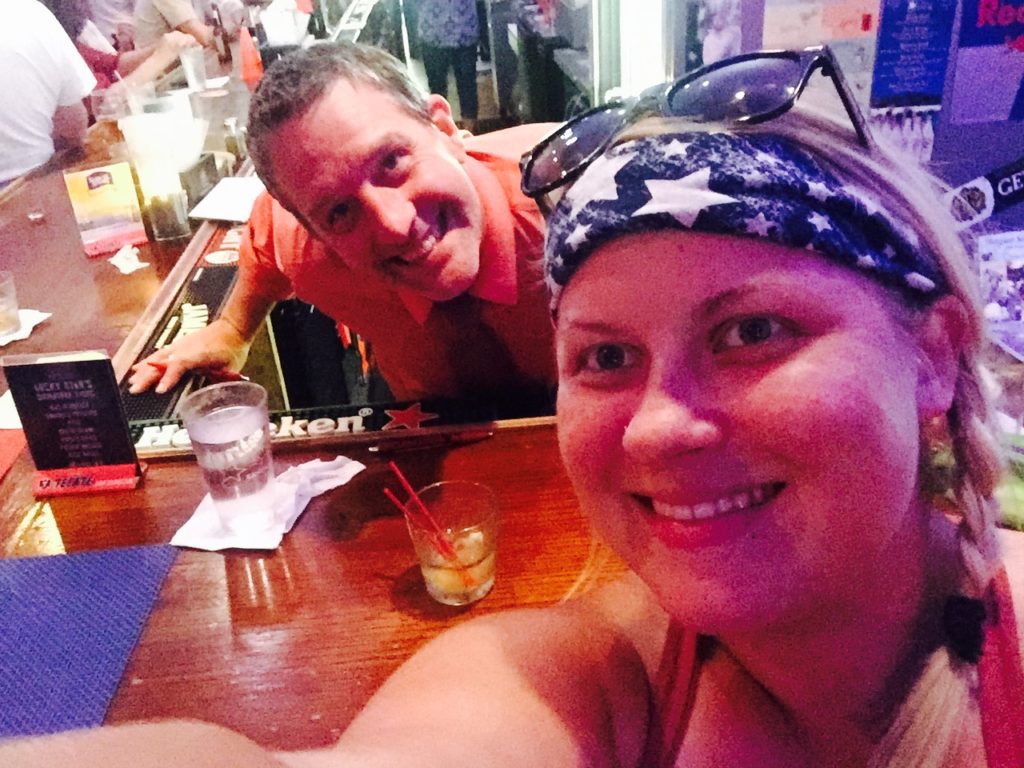 Hanging out with Trevor, who is from England and is one of the owners of Lucky Star Lounge.