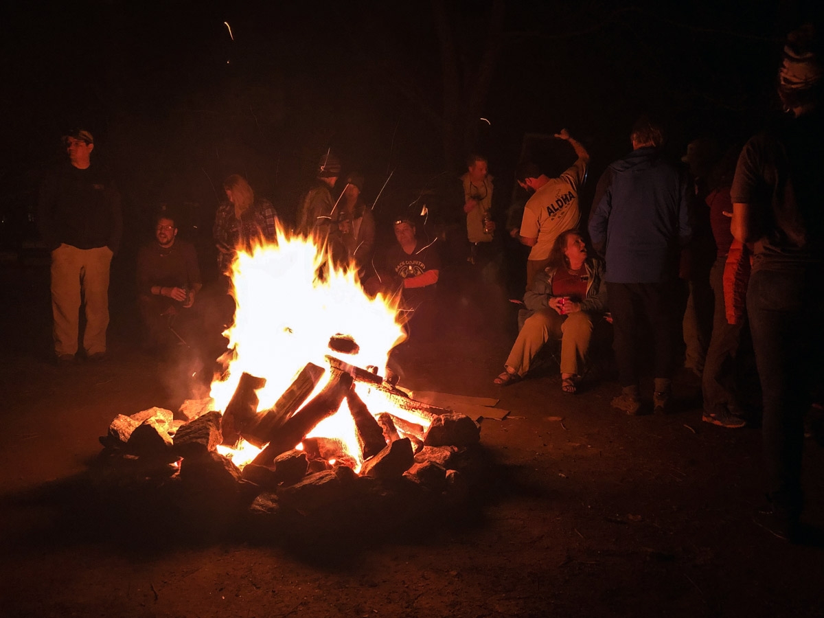 campfire at the Appalachian Trail Kick Off