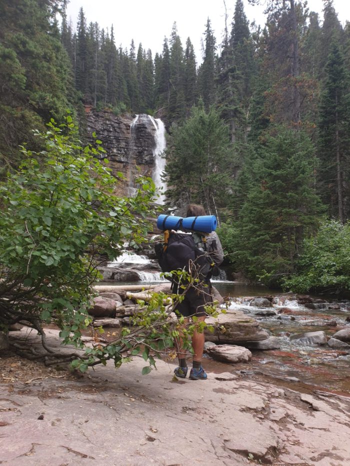 Virginia boy looking at Virginia Falls