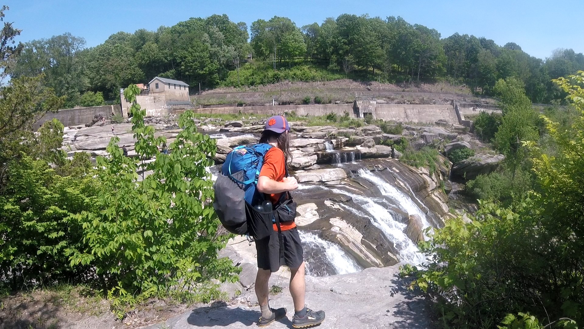 Standing at the cliff above Great Falls in CT