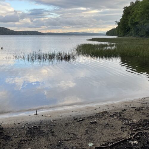 Golden hour looking out over Piseco Lake in Piseco NY