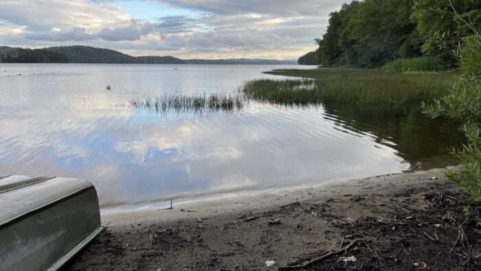 Golden hour looking out over Piseco Lake in Piseco NY