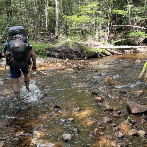 Fording the Jessup River on the Northville Placid Trail
