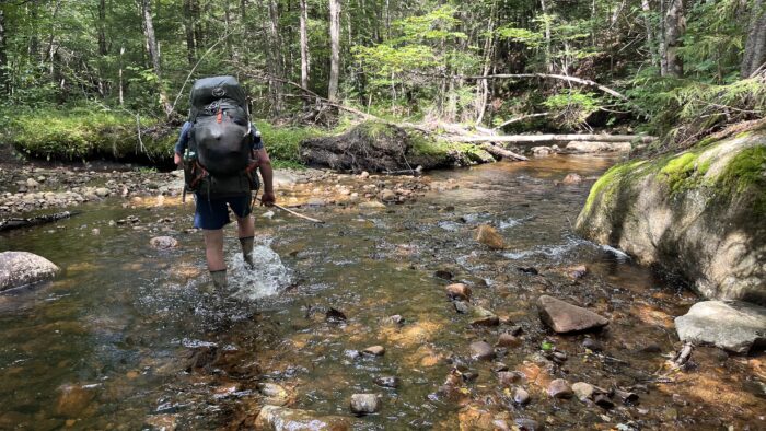 Fording the Jessup River on the Northville Placid Trail
