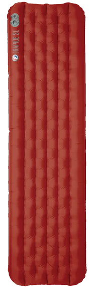 best backpacking sleeping pads for thru-hiking: dark red big agnes rapide