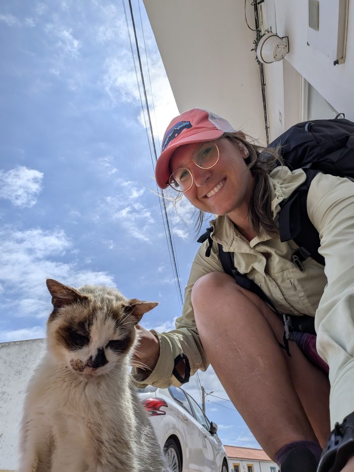 Making friends with the locals in Cavaleiro