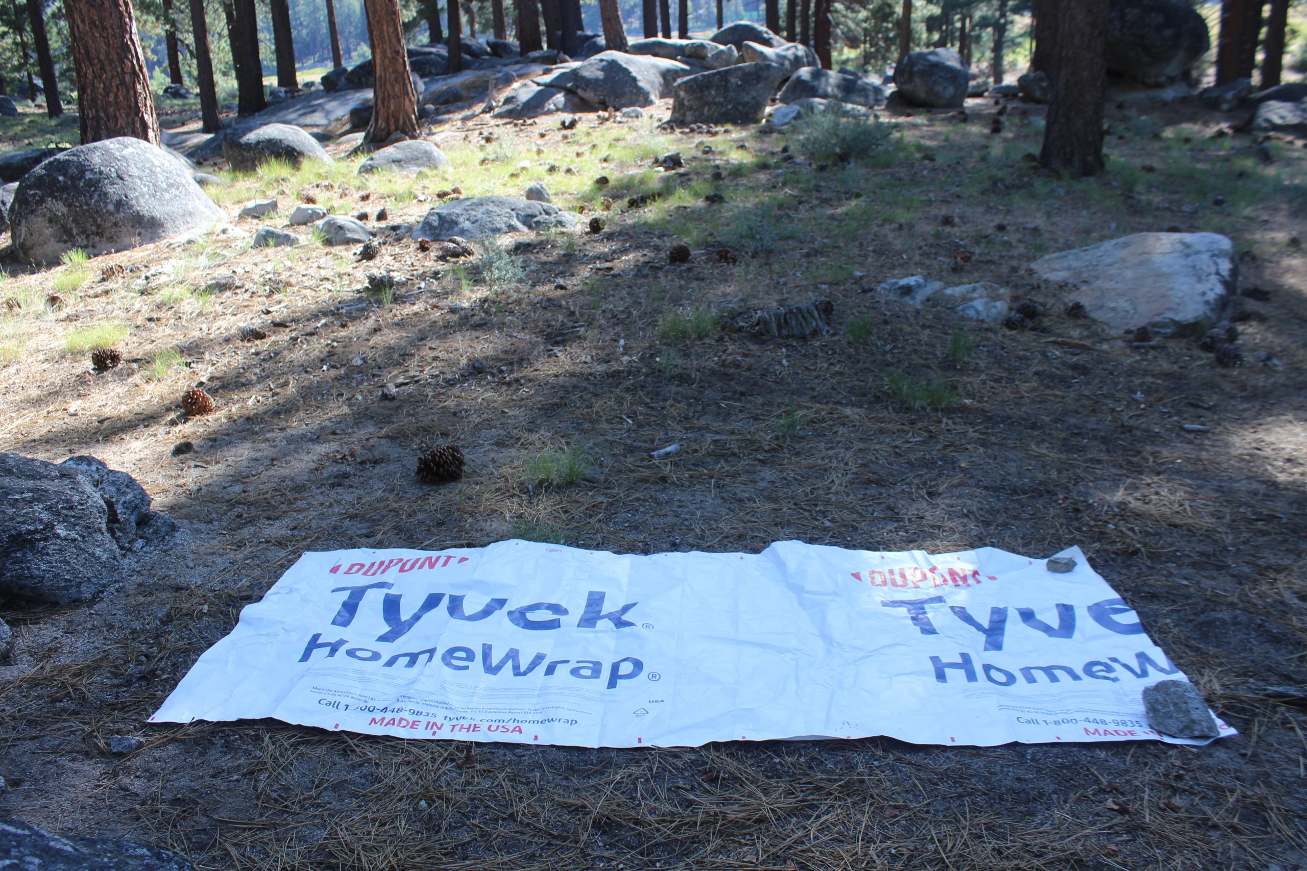 Hardwrap tyvap littsheet en el campamento