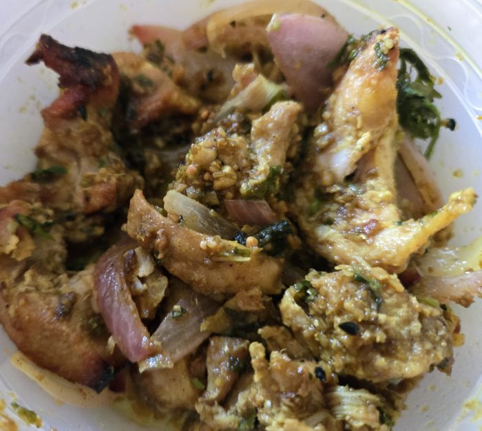 Dijo un pollo con verduras