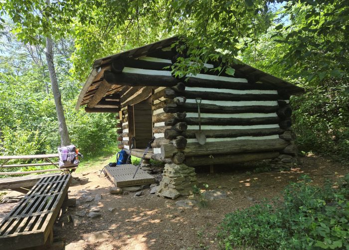 Old Achoc Trail Shelter Woth White Chinking 