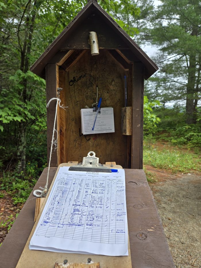 House hiker registration form to close the wooden box.