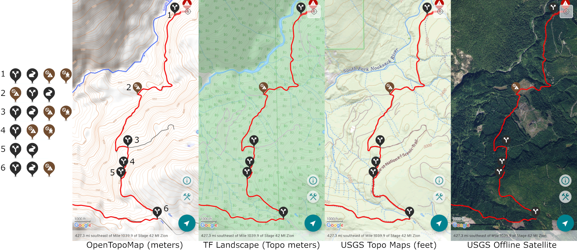 Parallel Trail Map What Worked and What Didn't - PNT Edition - The Trek