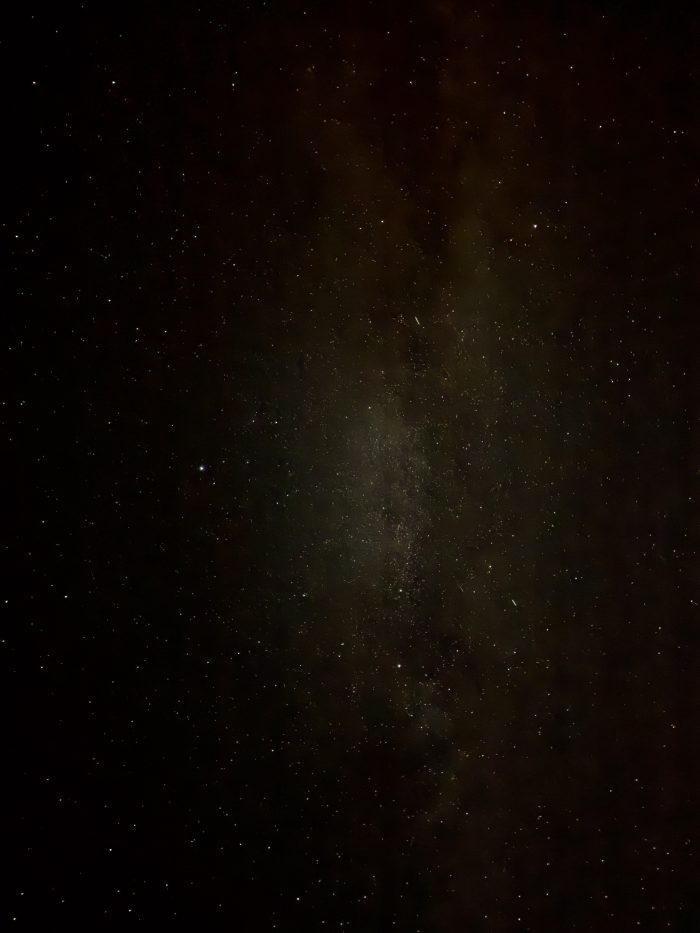 The Milky Way shines during the new moon over the water pocket.