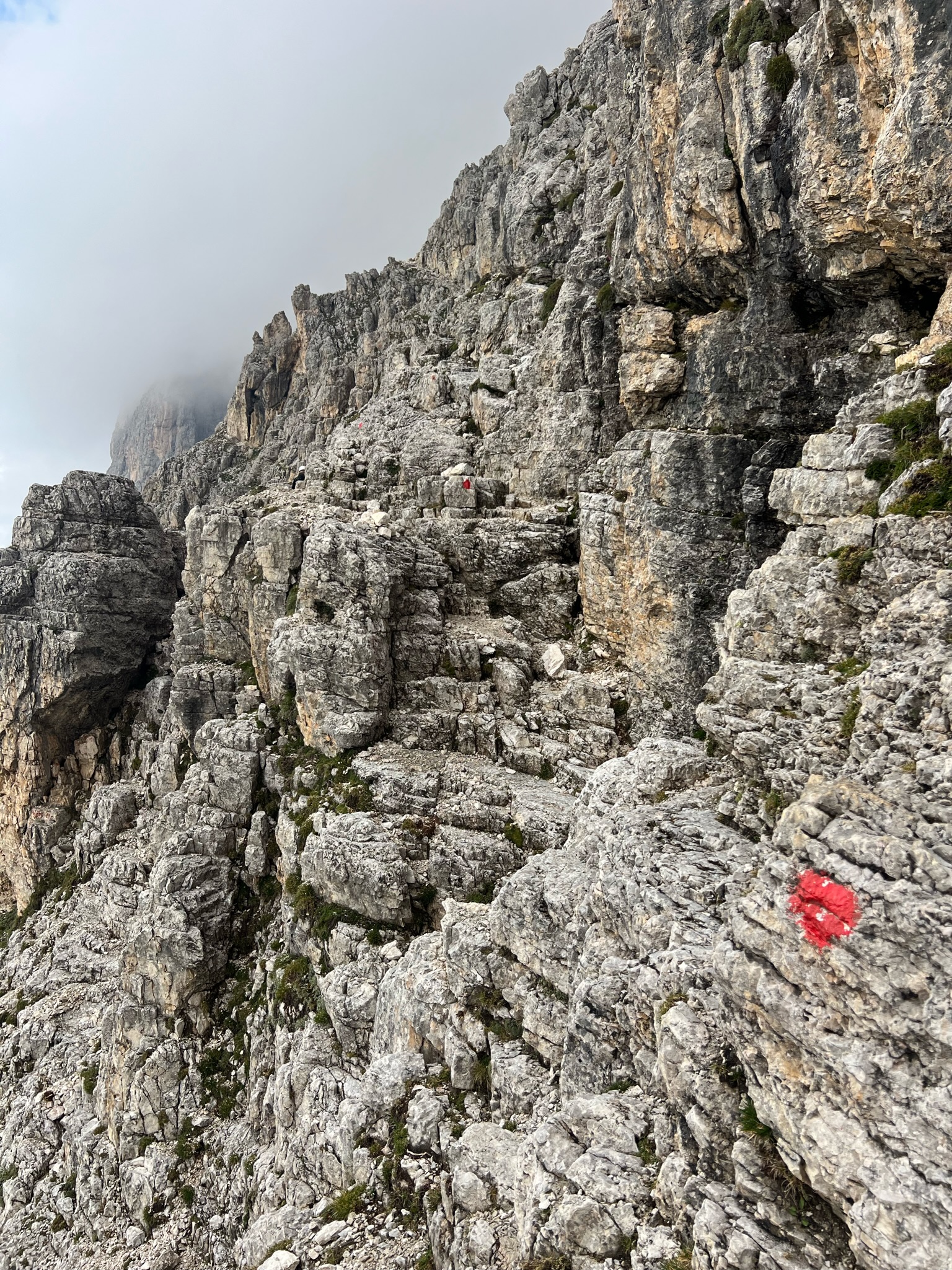 Bad weather is rapidly approaching the Dolomites.